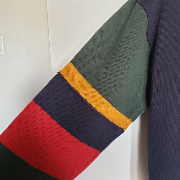 VINTAGE • Tommy Hilfiger color block knit sweater - Picture 6 of 9